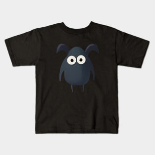 Mouthless Cute Little Black Monster Kids T-Shirt